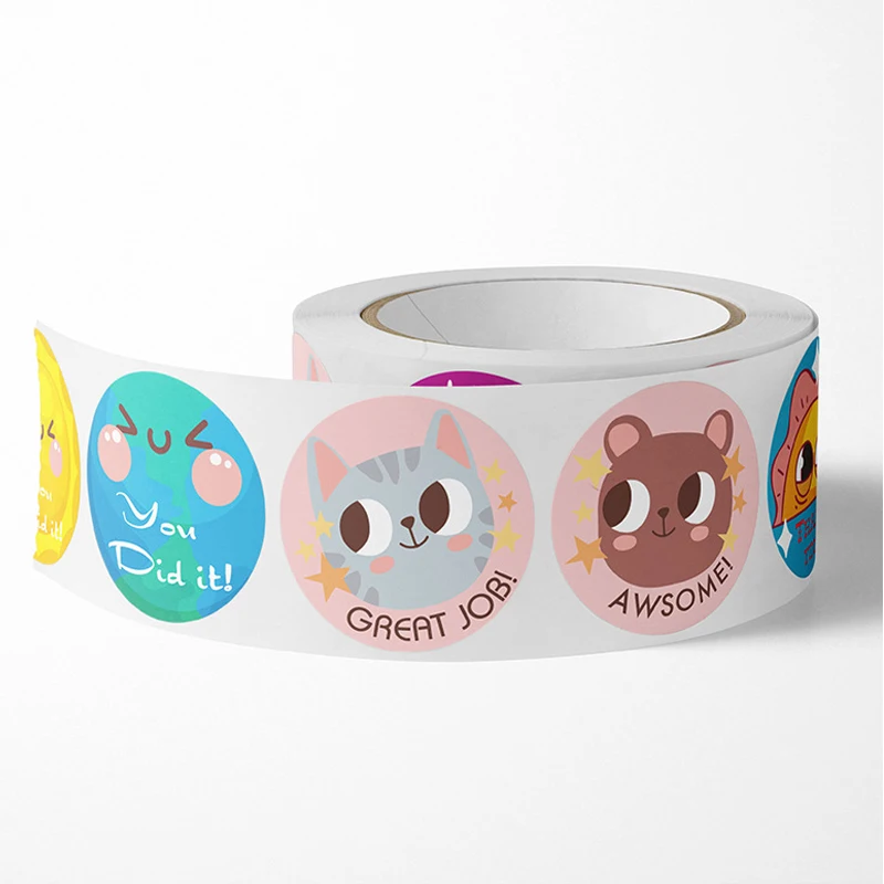 Autocollants de Récompense de Motivation pour Enfant, 500 Pièces, Adhésifs pour Enseignants d'École, Incitatifs pour Étudiants, Animaux Mignons, Attro, Papeterie