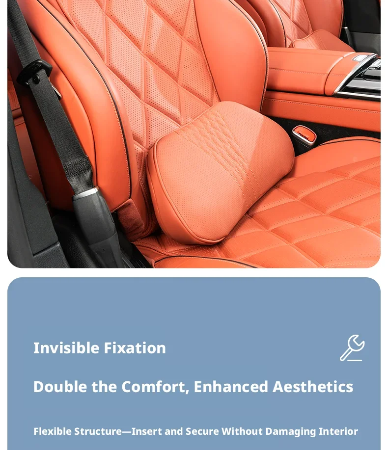 Luxuriöse Auto-Kopfstützenkissen für Mercedes X254 GLC GLE X167 GLS W223 C E S-Klasse C206 CLE W214 H247 Auto-Lendenkissen Auto-Dekoration – Detail 12