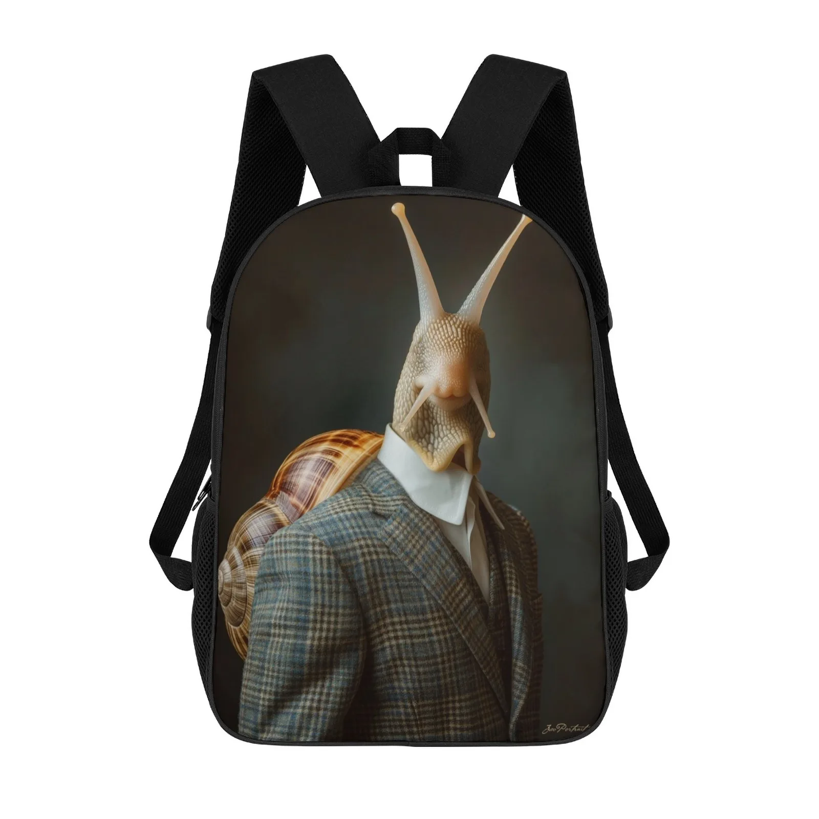 

Портрет улитки Mochilas De Hombre рюкзак на молнии с принтом сумка для книг сумки для мальчиков 17-дюймовый школьный рюкзак сумка