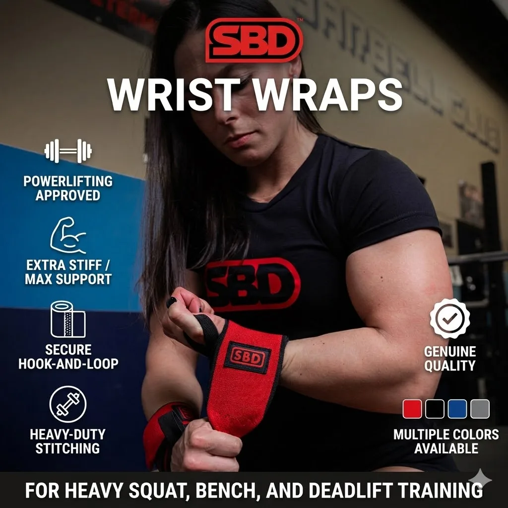 SBD Stiff Wrist Wraps 8cm Pair Powerlifting Bench Press Support Gym Training Gear Cast Immobilize Thumb Loop Men Women