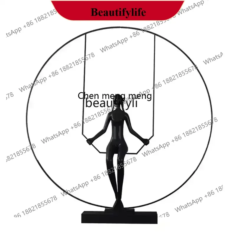 

D178 Creative Abstract Figure Sculpture Ornament Sample House Exhibition Center Hotel Model Room Large Fiberglass Floor