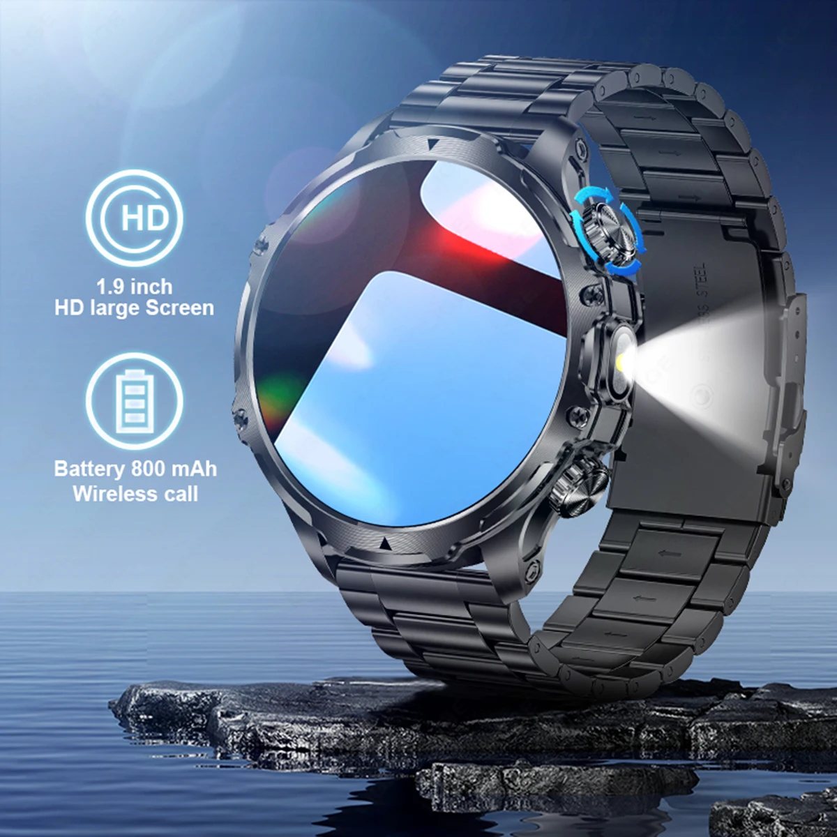 

Original Smart Watches Men Women 1.9" 416*416 HD Screen 800mAh Battery Heart Rate Sleep Health Bluetooth Call Watches For Man