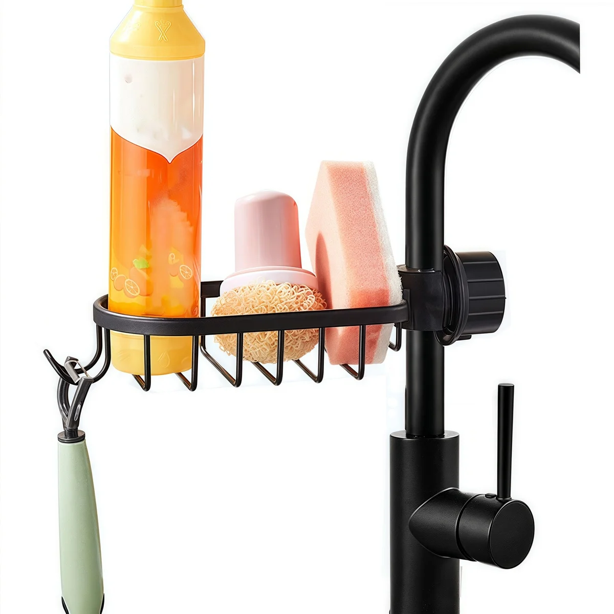 رف دش تخزين تصميم مثقوب للصرف أحادي الاتجاه حامل إسفنجة الحمام منظم منزلي مجموعة أجهزة الحمام #1