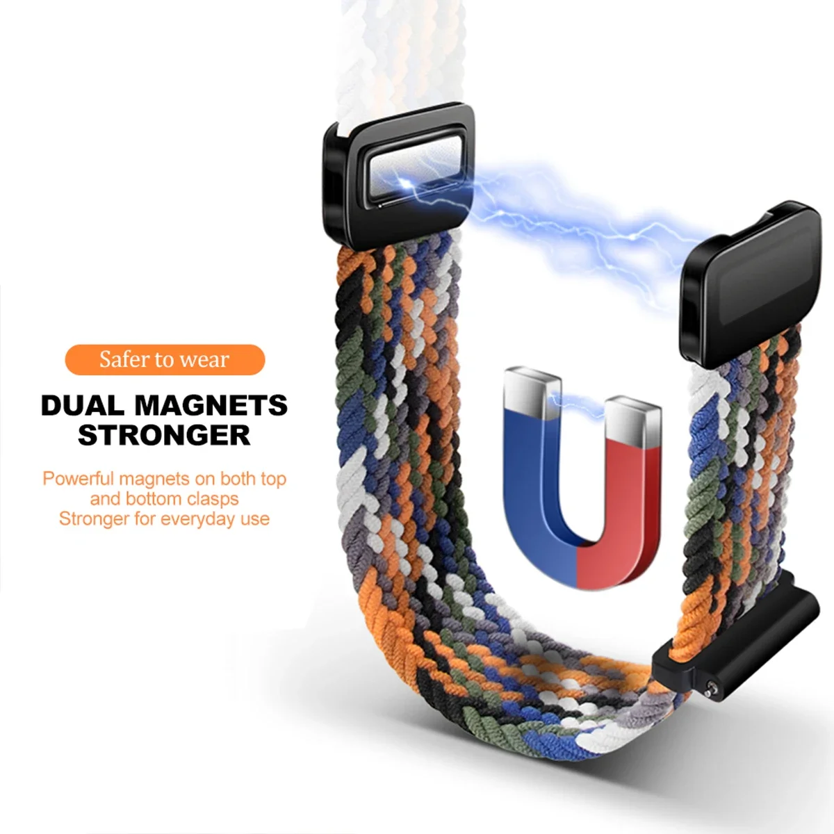 Correa deportiva trenzada de nailon magnético para Samsung Galaxy Watch Ultra, accesorios de 47mm, Correa Galaxy Watch 7 Ultra