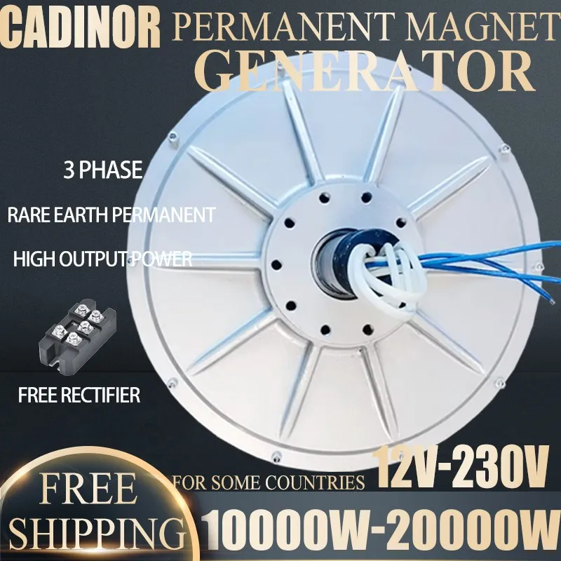 12-230v 100-500Rpm 20KW Wind Turbine Generator AC DC Power Magnetic Dynamo Water Turbine Hydro Alternator Free Energy Windmill