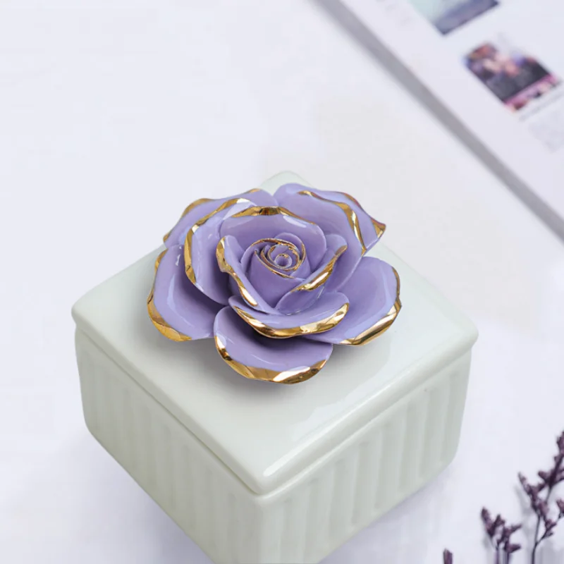 Nordic Ceramic Storage Box Candy Jars With Lid Jewelry Box Tea Pot Kitchen Container Coffee Rganizer Kitchen Storage Tools