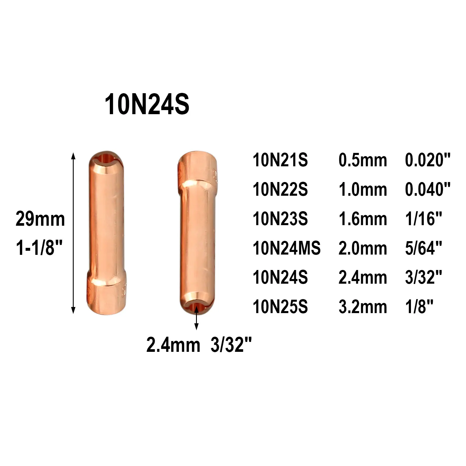 TIG Collet Kit with Total of 20 Pieces Designed for Stubby Gas Lens including Models like 17GL332 &10N24S Great Accessory