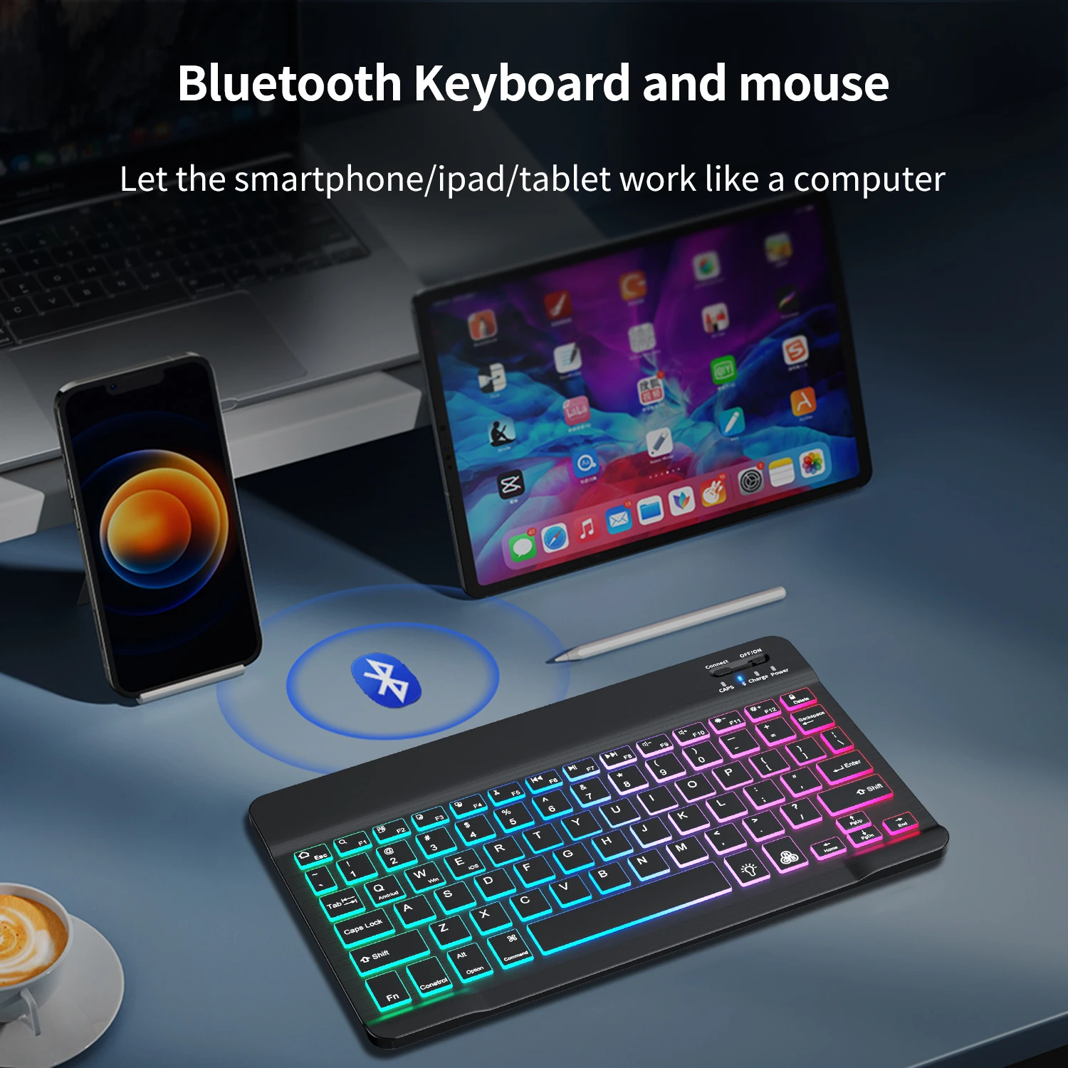 Wireless Keyboard For Ipad Bluetooth Keyboard Wirelesss Backlit Mini Rechargeable Keyboard In Russian For Tablet Ipad Pro Phone