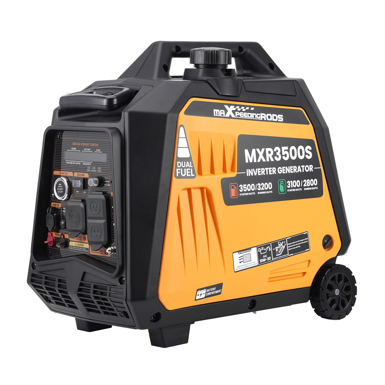 3.5KW Portable Quiet Dual Fuel Inverter Generator Electric Start Gas / LPG 3500W Electric Start Dual Fuel Inverter Generator
