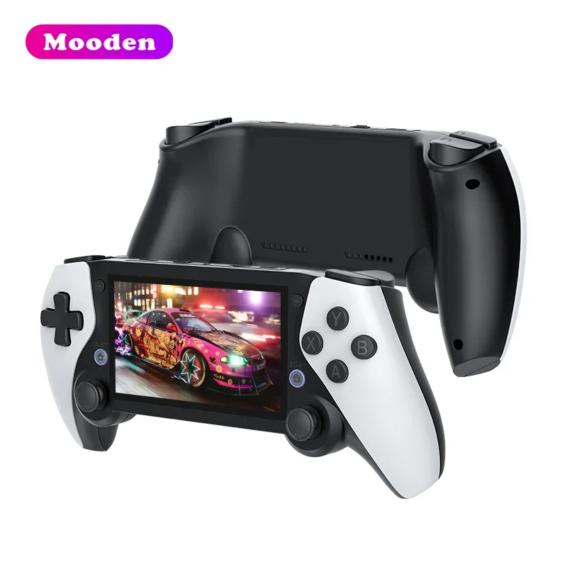 L M25 konsol Game genggam 4.3 inci 64GB, konsol Game genggam layar IPS 19000 + Game EmuELEC RK3566 27 simulator portabel Retro, pemutar Video Game