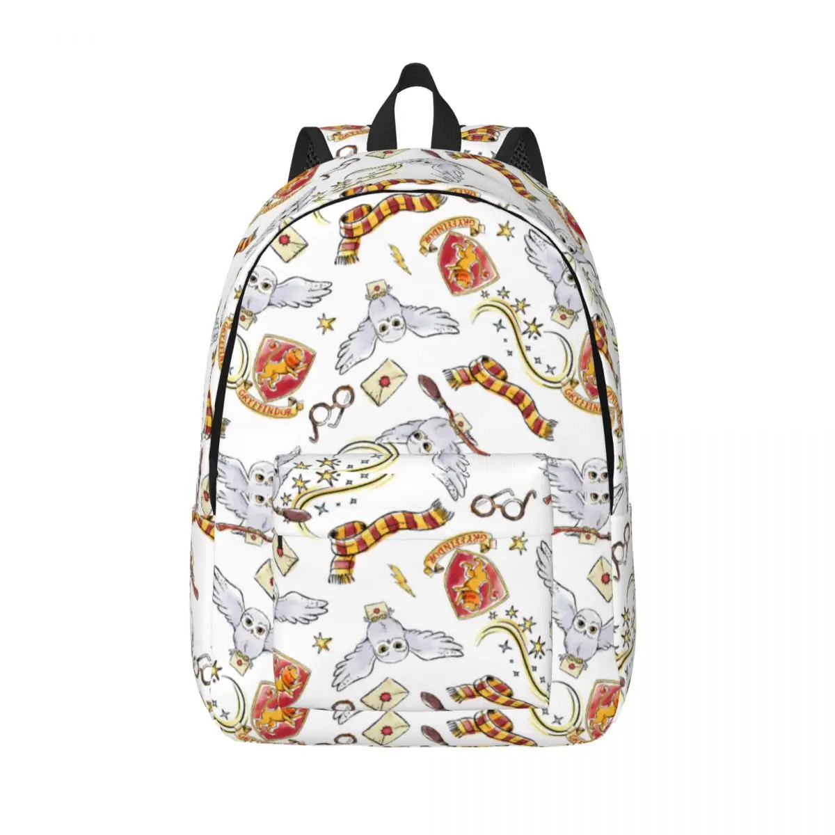 Potters Watercolor GRYFFINDOR Hedwig Pattern Casual Backpack Lightweight High School Business Daypack Laptop Shoulder Bag