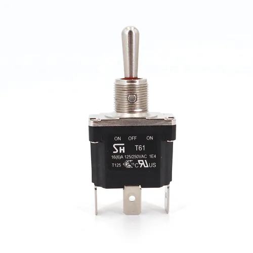 Salecom T61 Serie Interruptor de palanca industrial impermeable de 3 pines Montaje en panel de 12 mm 16A/125VAC