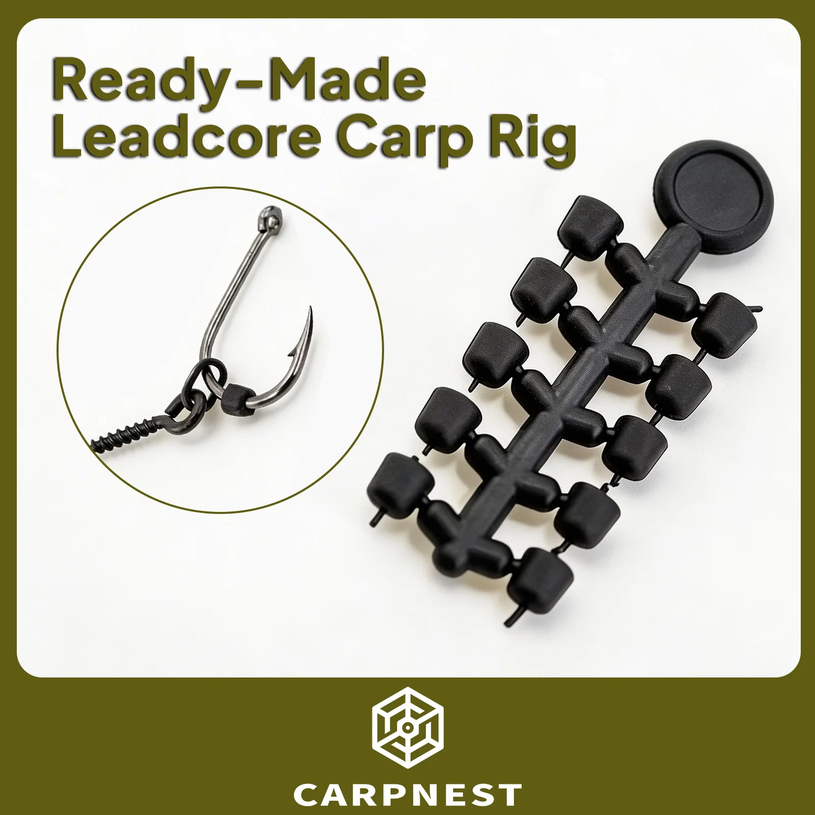 

CARPNEST 10PCS Carp Fishing Hook Stopper Beads Ronnie Rig Terminal Tackle Accessories