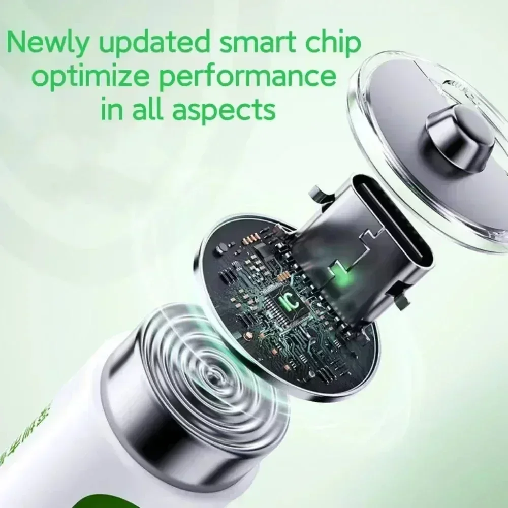 2025 New 1.5V AA USB Rechargeable Battery 12800 mAh Li-ion Battery for Remote Control Mouse Electric Toy Battery + Type-C Cable