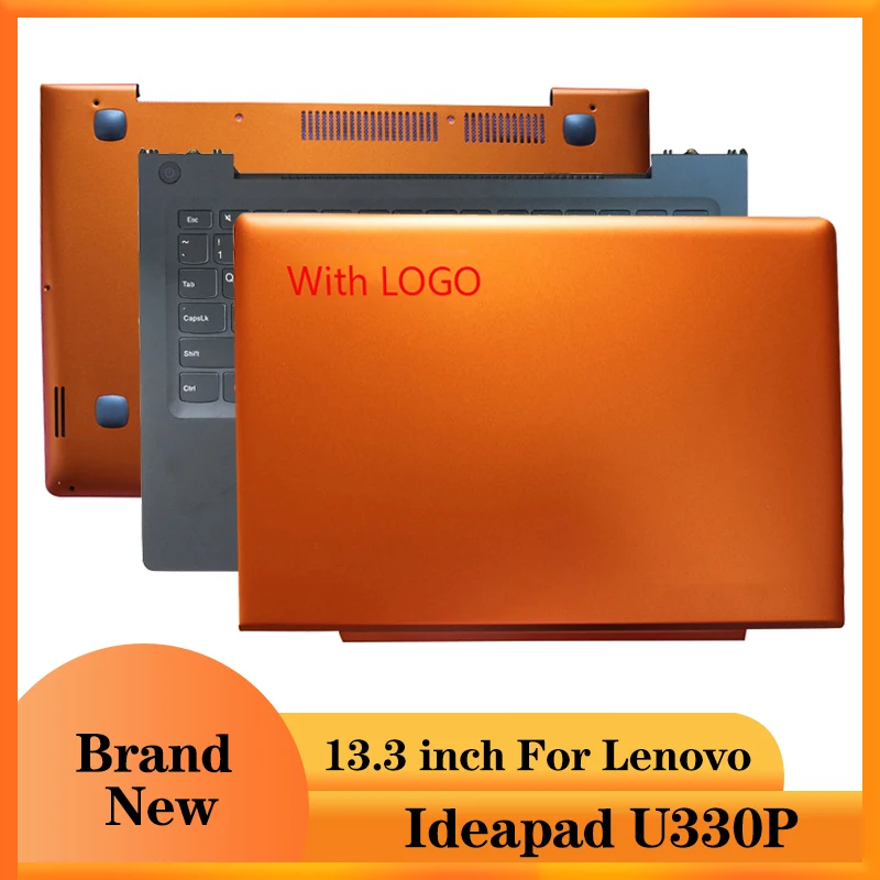 NEW For Lenovo Ideapad U330 U330P Laptop LCD Back Cover/Palmrest/Bottom Case Non-Touch Orange 3CLZ5LCLV70