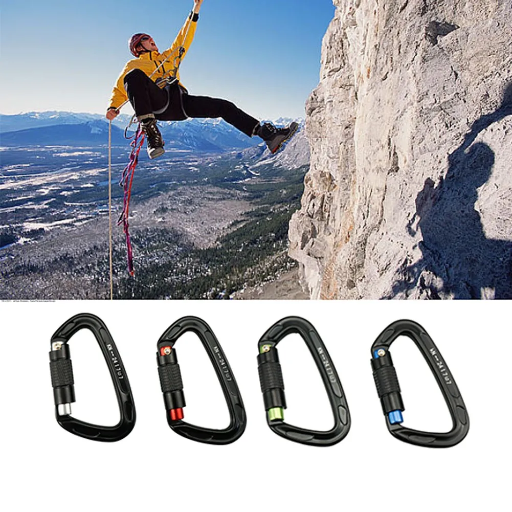 Locking Clip Carabiner Rappelling Locking Clips Sporting Climbing Climbing Accessories D-Ring Buckle High Quality