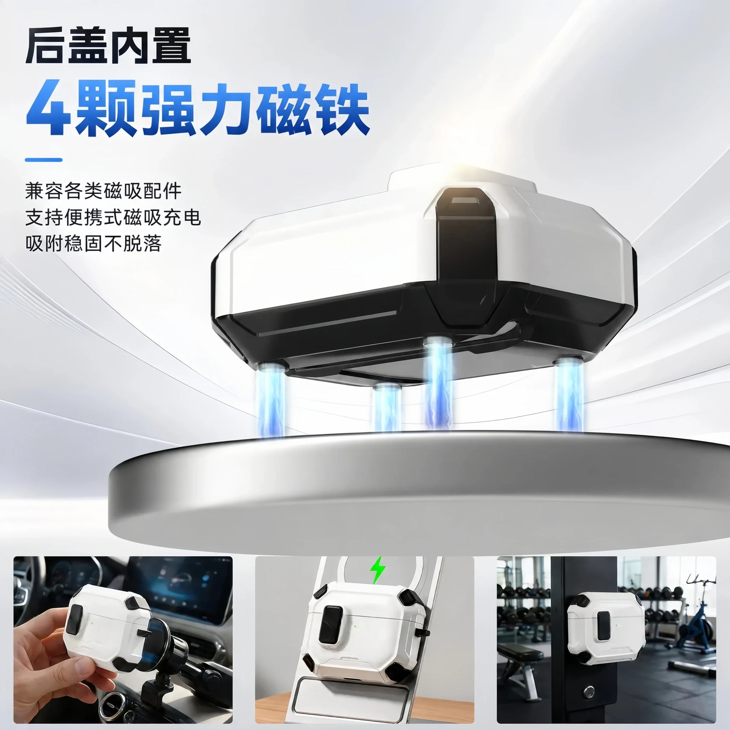 for AirPods 5/4 Case (2026/2024) with Magnetic Secure Lock and Phone Stand