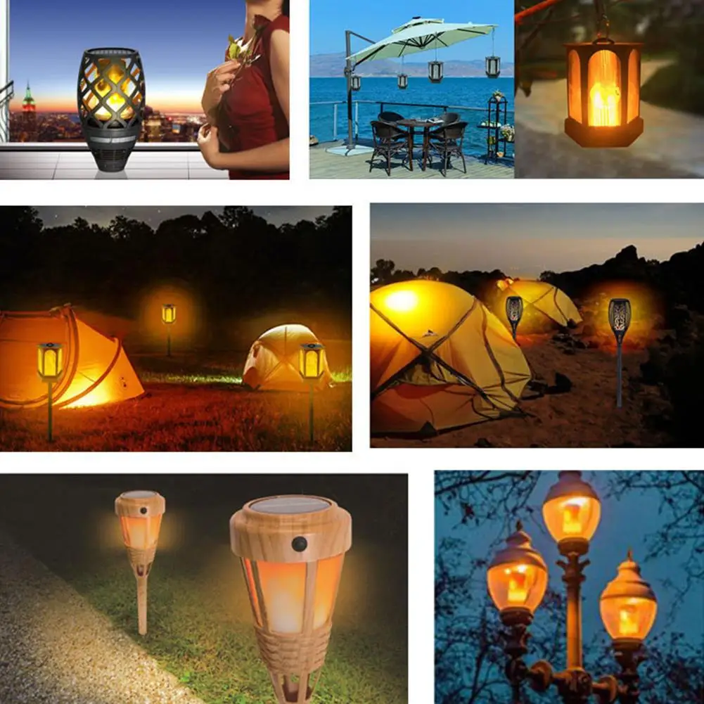 LED لهب تأثير الضوء لمبة الخفقان النار محاكاة حديقة ديكور المنزل الإضاءة في الهواء الطلق هالوين عيد الميلاد إضاءة زينة