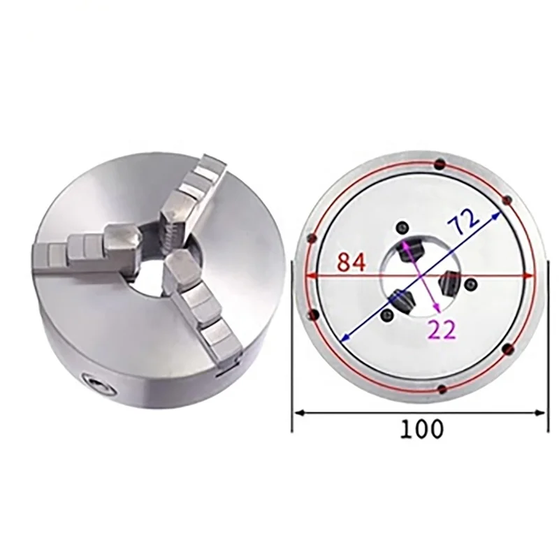

CNC Lathe Chuck 3 Jaw Manual Self-centered Chuck K11-100 4in 100mm Lathe Machine