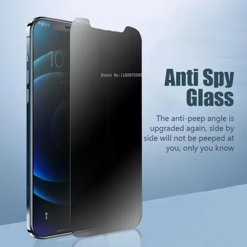 1-2PCS Anti-Spy Glass for IPhone 11 Pro Max Mini X XS XR 7 8 6 Plus Privacy Screen Protector for IPhone15 14 13 12 Pro Max