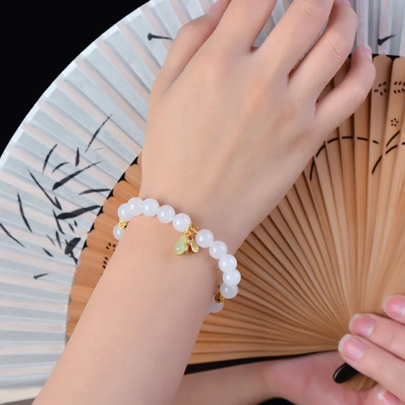 

Модный универсальный изысканный золотой шелковый браслет из нефритовой тыквы