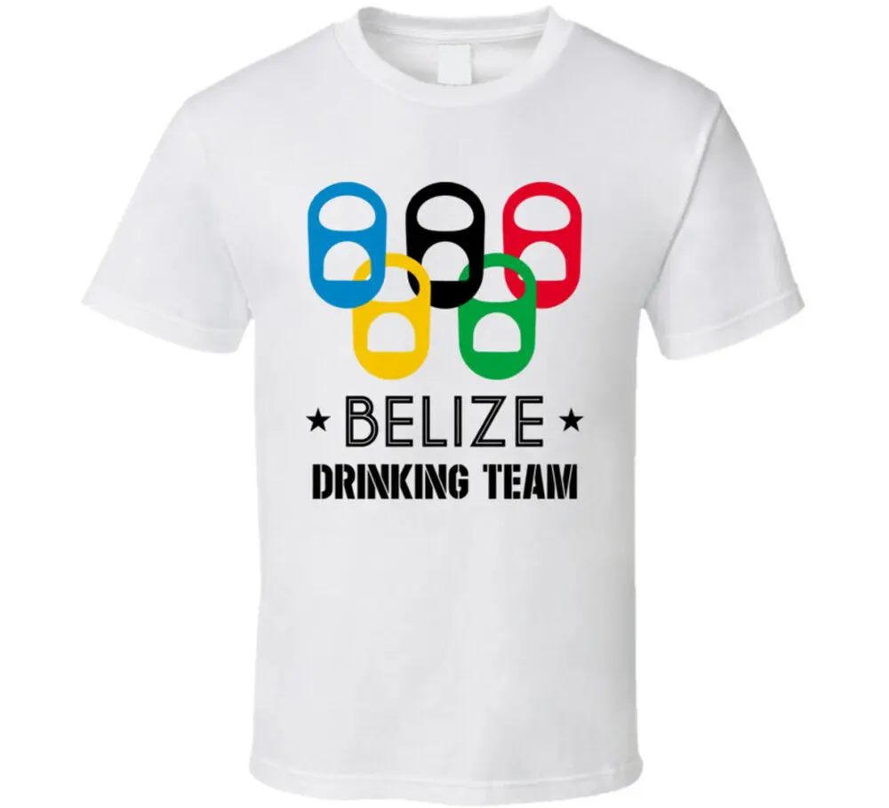 Belize Drinking Team  Ring Beer Tab Games T Shirt  Tees Cotton Luxury brand vintage oversized