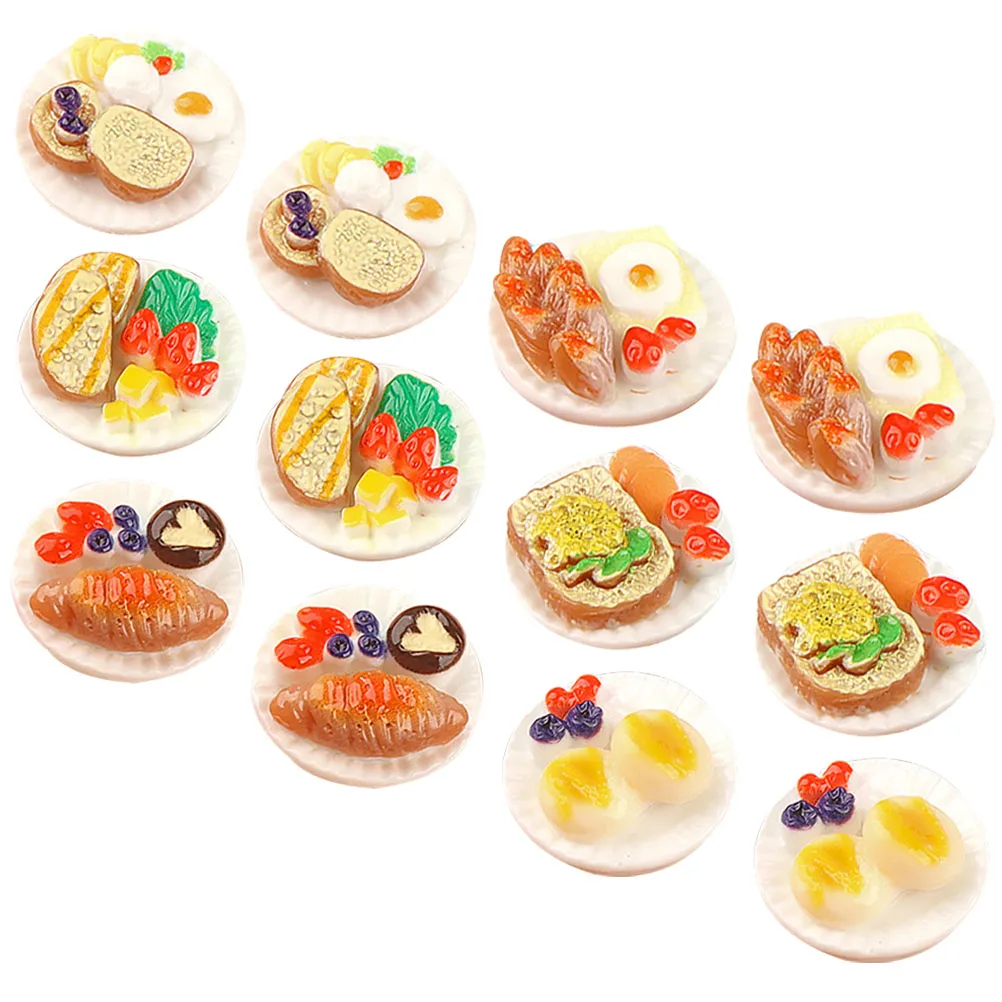 

12 Pcs Models Simulated Food Mini Toy Decoration Prop Foods Dollhouse Accessories