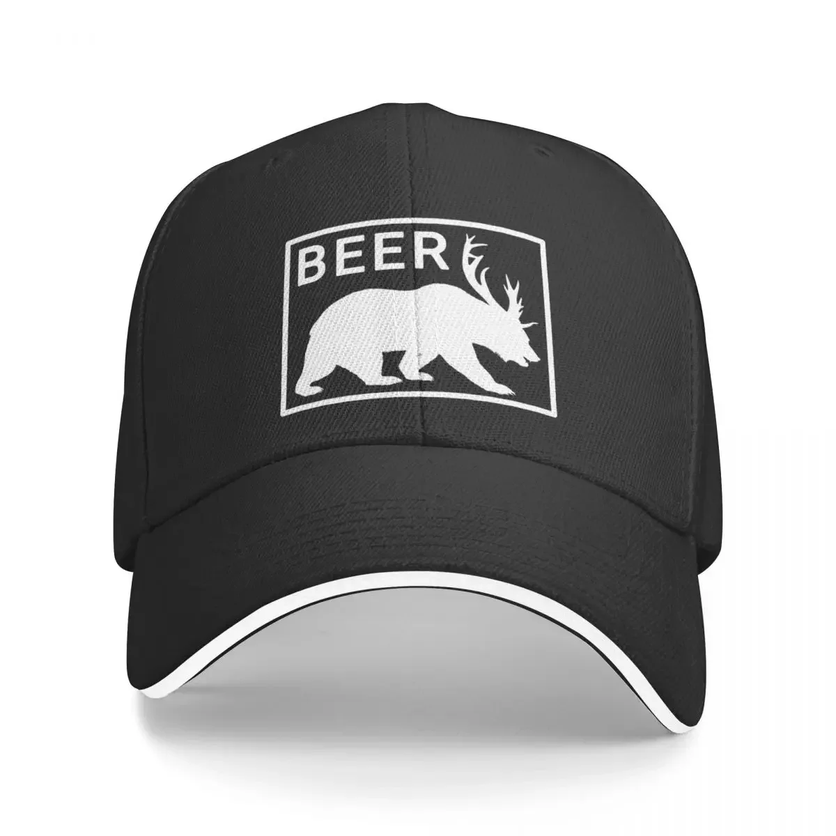 

bear deer beer Baseball Cap Gentleman Hat Horse Hat Sports Cap Golf Women's Beach Men's