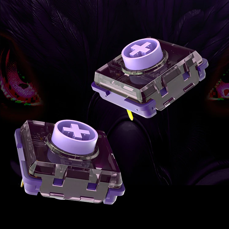 

Kailh Choc Pruple Iris Switch V2 Low Profile Silent Linear Switch V2 30g for Gaming Mechanical Keyboard 30g Pre Lubed