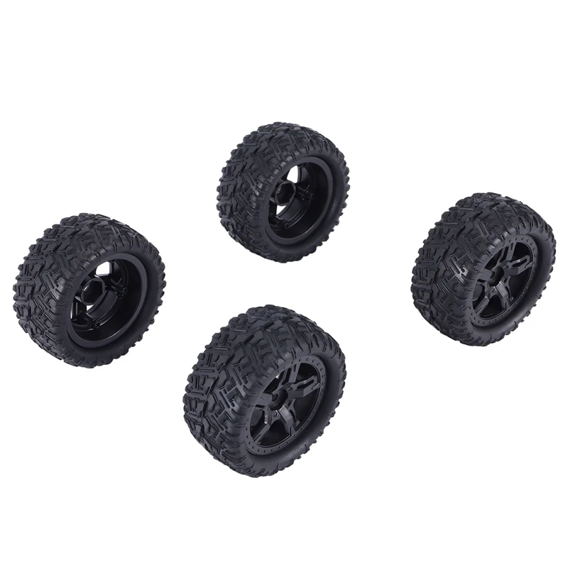 4Pcs Rubber Tires Tyre Wheel P6973 For Remo Hobby Smax 1621 1625 1631 1635 1651 1655 1/16 RC Car Upgrade Parts