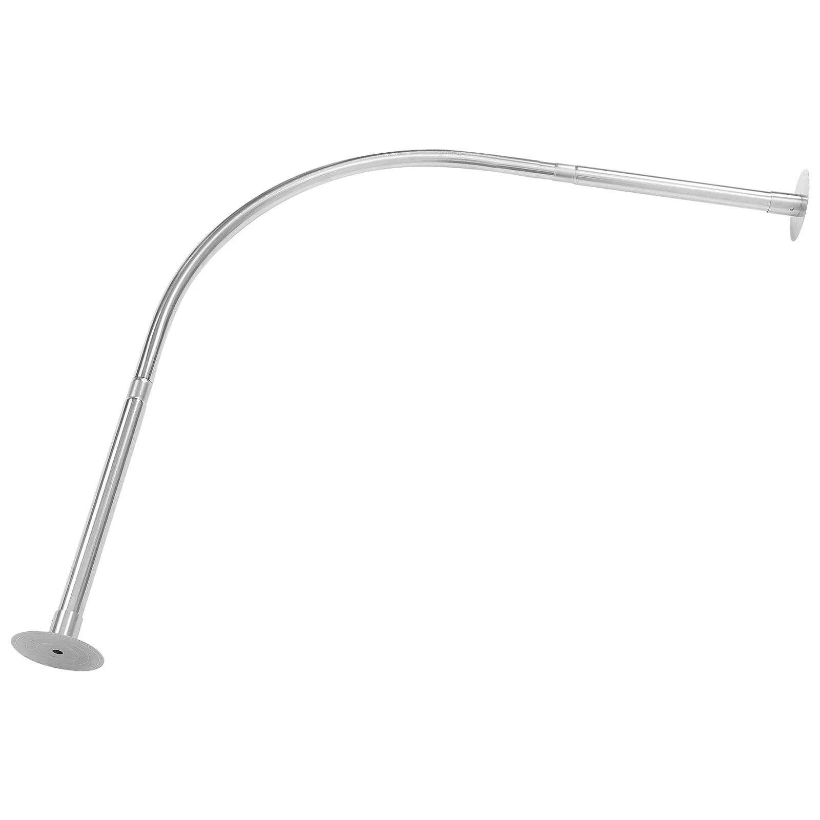 

Telescopic Bathroom Rod Door Curtain Skimmer Curved for Shower Arched 201 Stainless Steel Heavy Duty Bowed