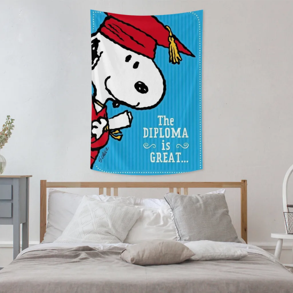 Snoopy Peanuts Tapestry  Room Décor Aesthetic Home Decoration Bedroom Wall Art