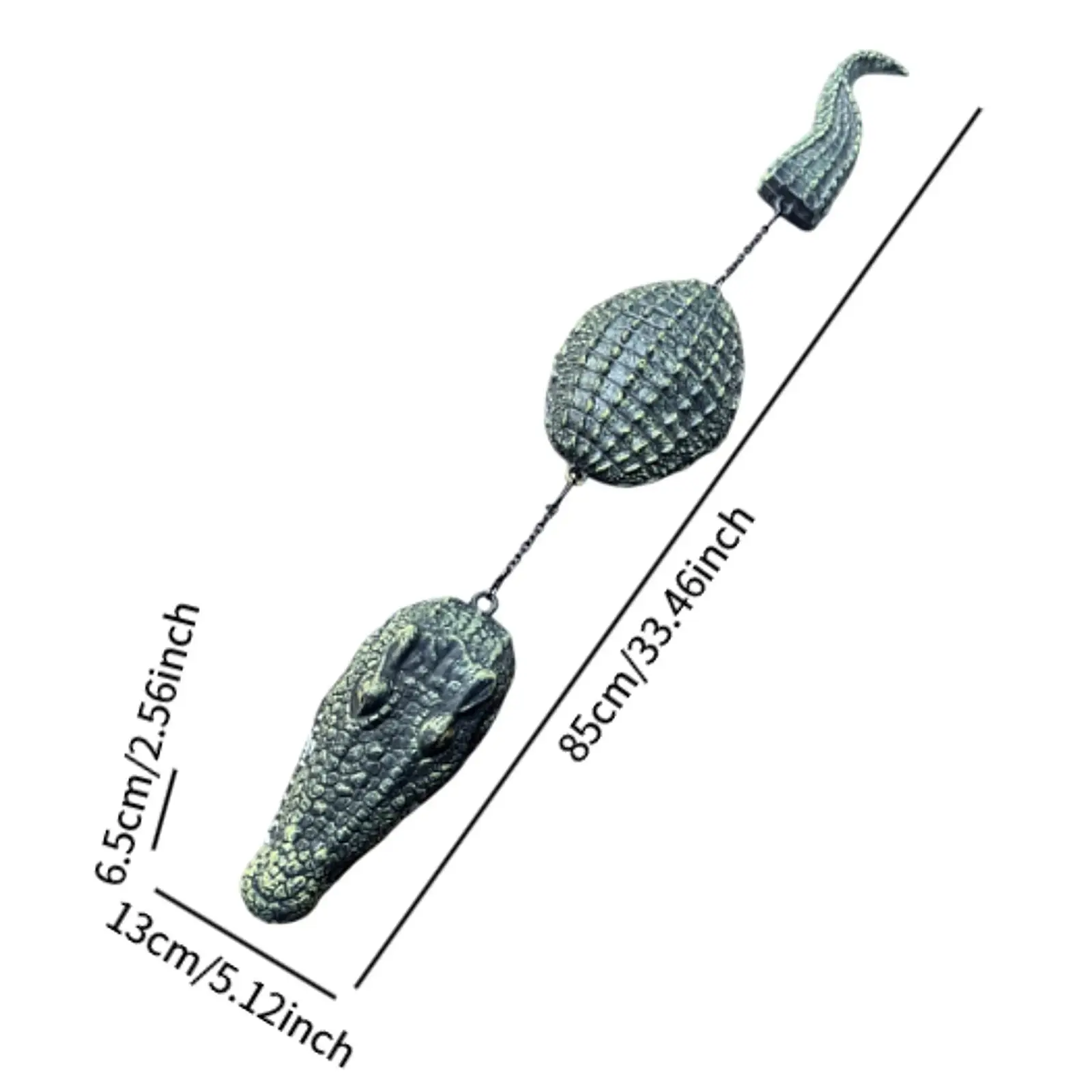 Realistic Water Decoy Outdoor Sculpture Floating Pond Decoration Simulation Alligator Statue for Garden Courtyard