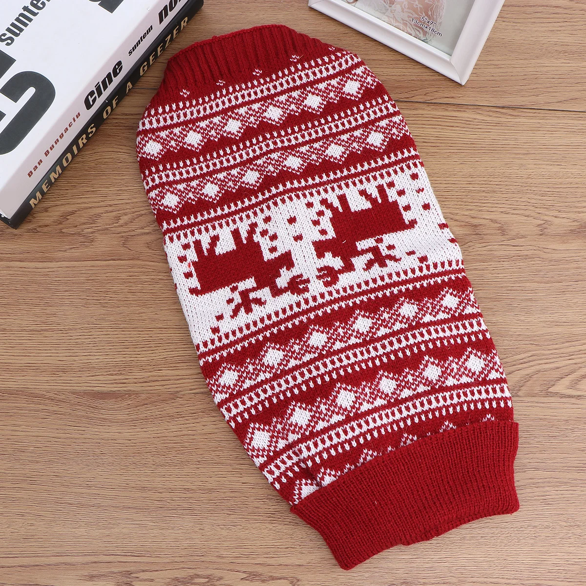 

1Pcs Pet Dog Turtleneck Warm Sweater Christmas Knitted Puppy Clothes Ideal Gift for Four Legged Friends Holiday Festive Printing