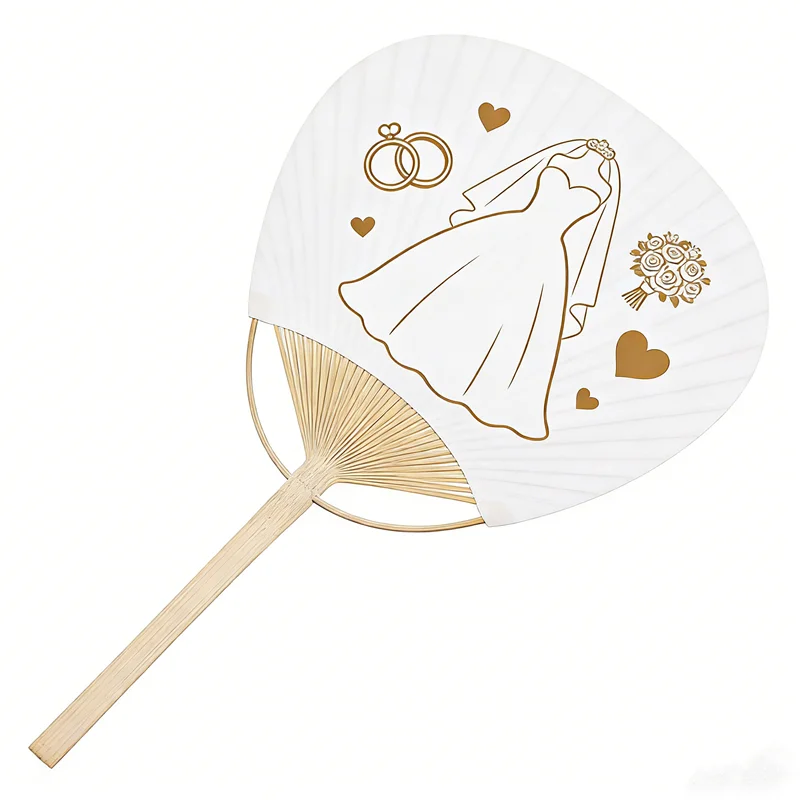 10/20/50pcs Pai Bambu Pure White Bamboo Handle Blank Calligraphy Painting Blank Group Fan White Fan Summer
