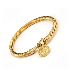 New Fashion Portrait Pendant Men Women Charm Bracelets Stainless Steel Wristband Chain Link Bracelets Jewelry