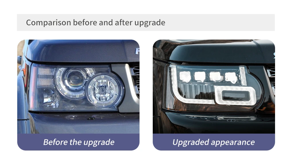 Car Accessories LED Headlight Light For Land Rover Range Rover Sport 2010-2013 Front Headlamp DRL Turn Signal Lamp Plug and Play