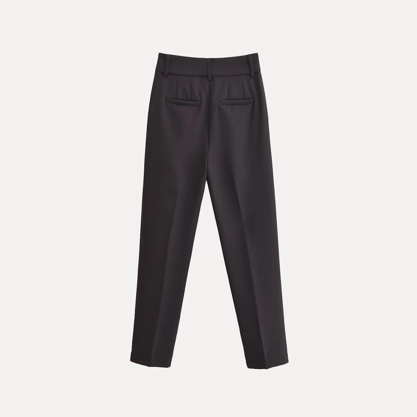 ارتفاع الخصر سليم صالح بنطلون الخريف جديد Sle المرأة Faion الزخرفية مطوي ثني البدلة السراويل تخفيف Sle سبعة/تسعة P...