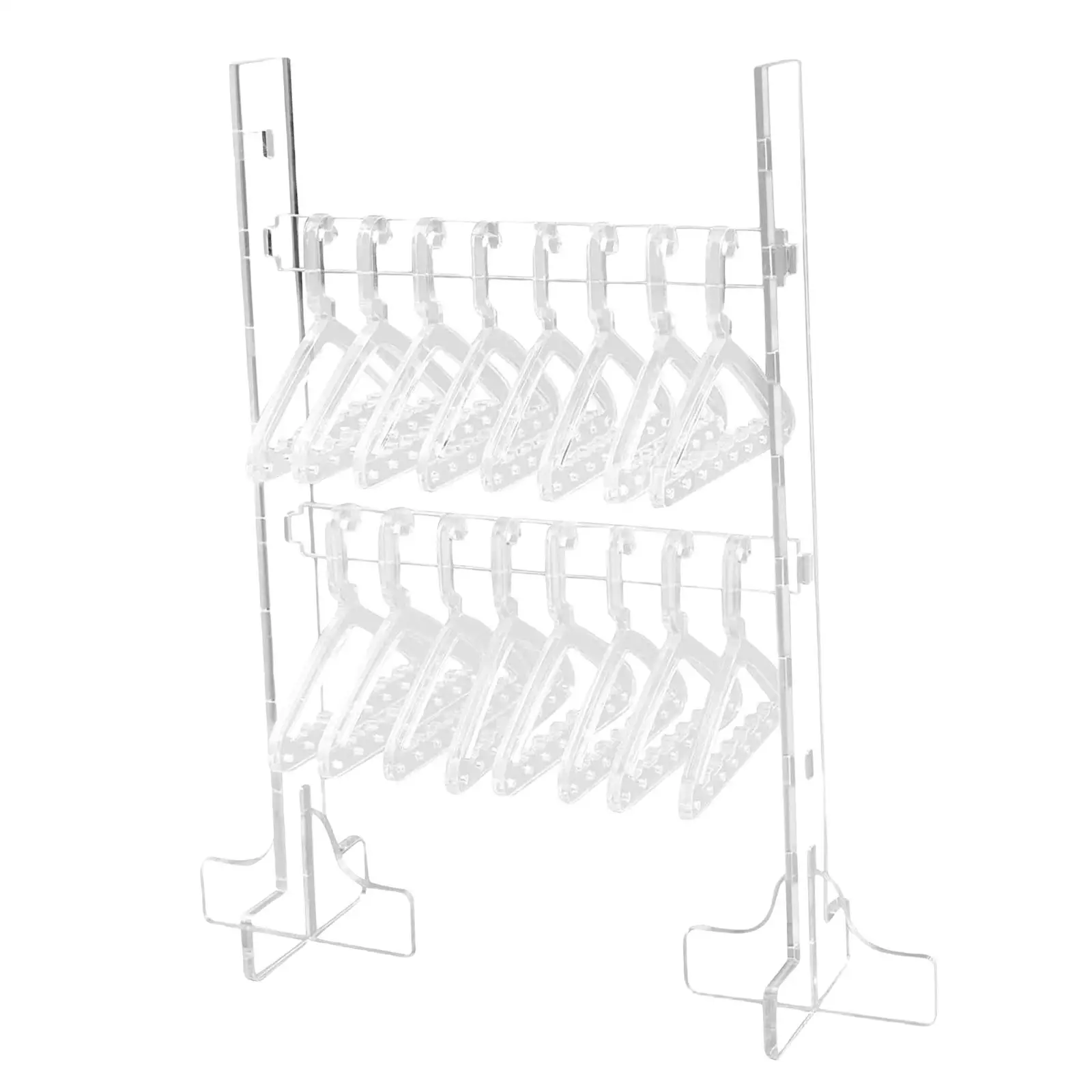 Earring Display Stand Earrings Storage Rack Acrylic Mini Coat Hanger Rack Earrings Organizer Tabletop Hanging Jewelry Shelf Rack