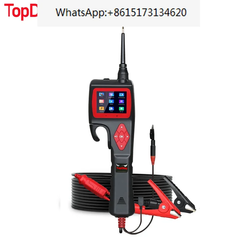 TOPDIAG P200 Smart Hook Power Probe Car Circuit Analyzer 9V-30V Oscilloscope Injector Tester PK PS100 Power Scan P100