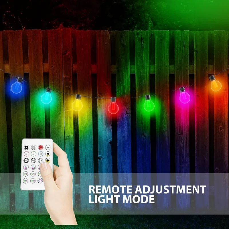 Smart Festoon Led String Light G40 Globe RGB Warm White Street Garland  Bluetooth Fairy Light Outdoor Decor for Backyard Patio