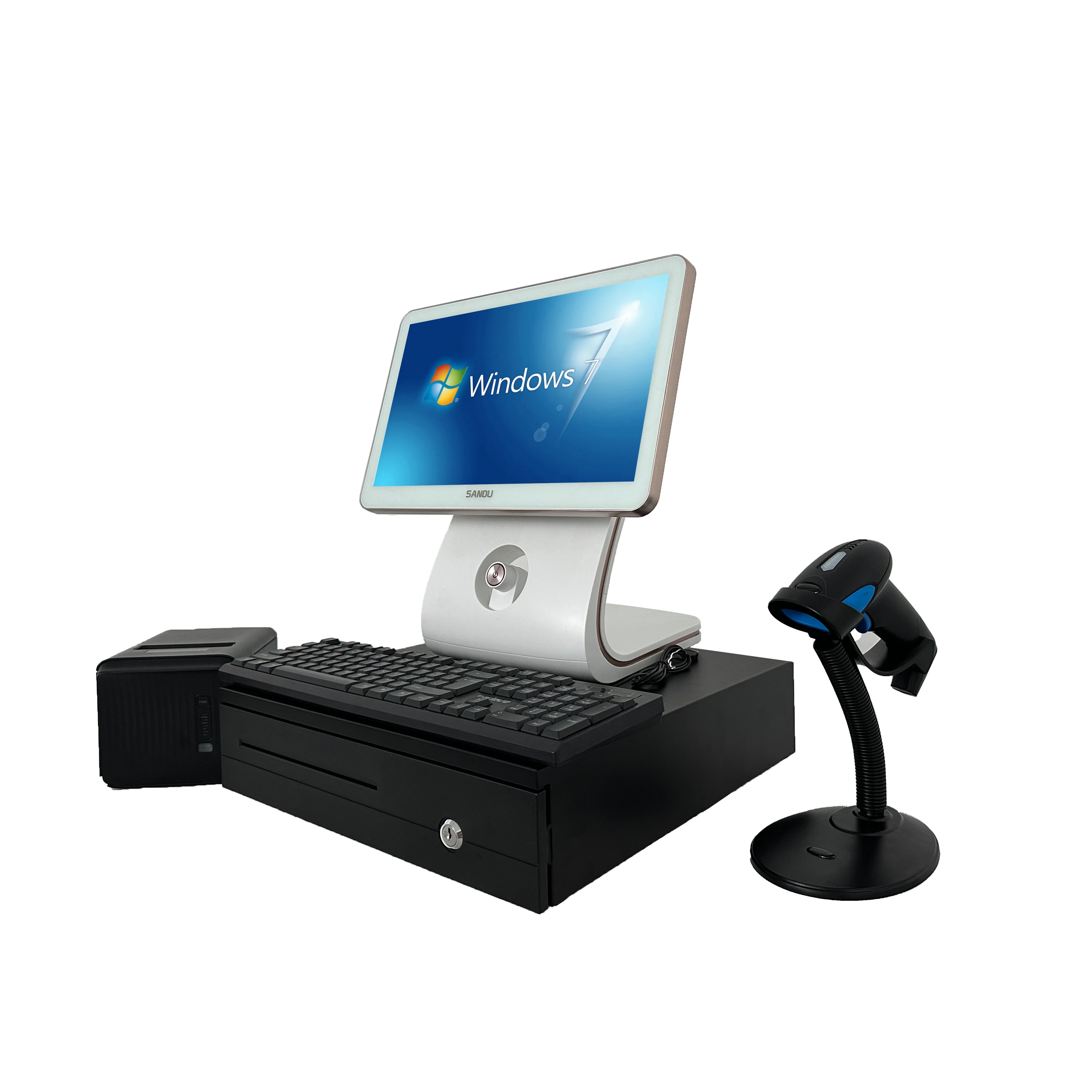 15-inch Epos capacitief touchscreen kassasysteem kassa met één scherm