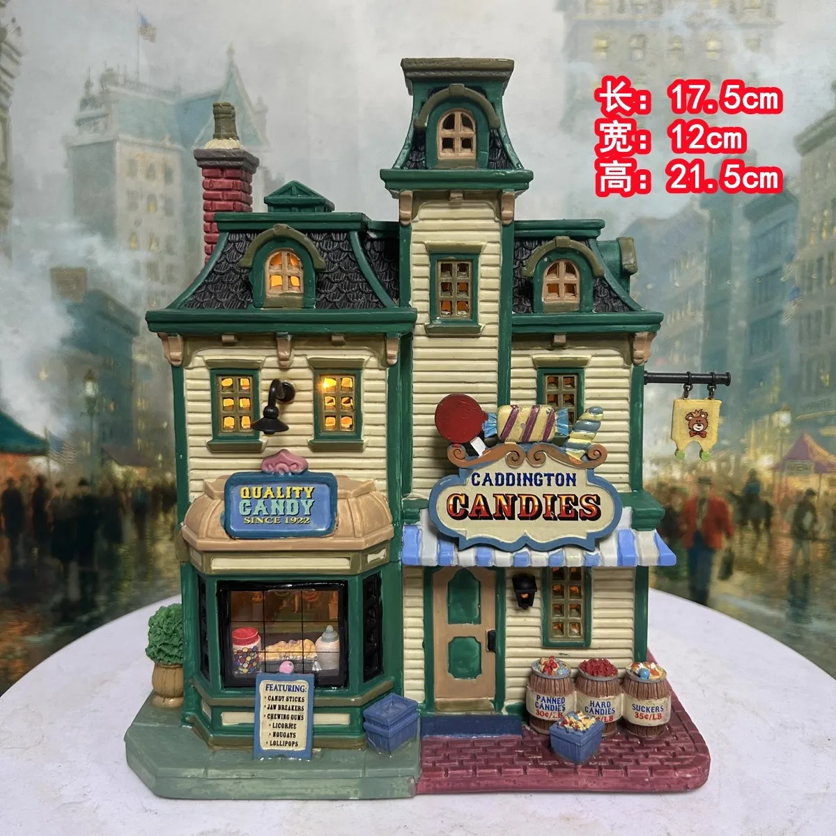 Lemax Ceramic Painted House Figurine Miniature Version of European Building Home Furnishing Living Room Ornaments Gifts