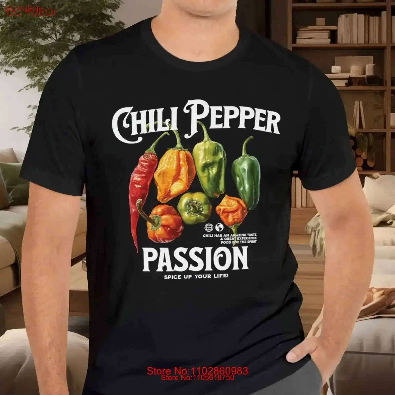 Pimienta de Chile: ¡Añade Pasión a tu Vida! Camiseta Vintage Lavada de Jersey con Estampado de Frutas de Capsicum Habanero para Uso Diario, Versátil