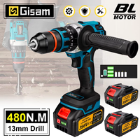 18V 13mm 480NM Brushless Electric Impact Drill Cordless Drill Electric Screwdriver DIY Driver Power Tools for Makita 18V Battery