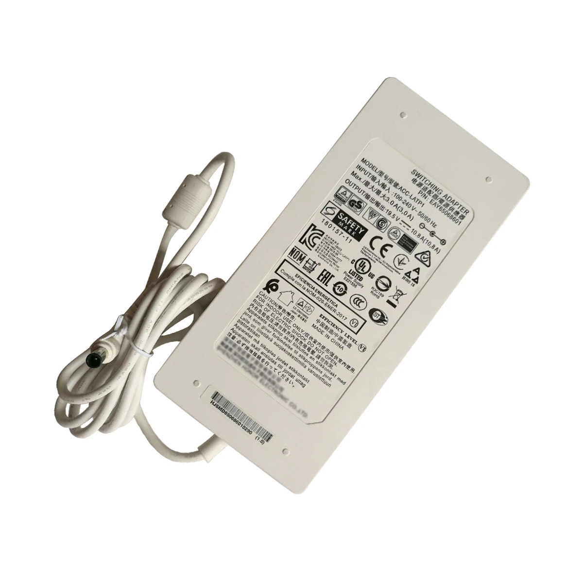 Adaptador AC para LG 38WN95C Monitor, Magro carregador de alimentação, EAY65068601, ACC-LATP2, 19.5V, 10.8A, 210W