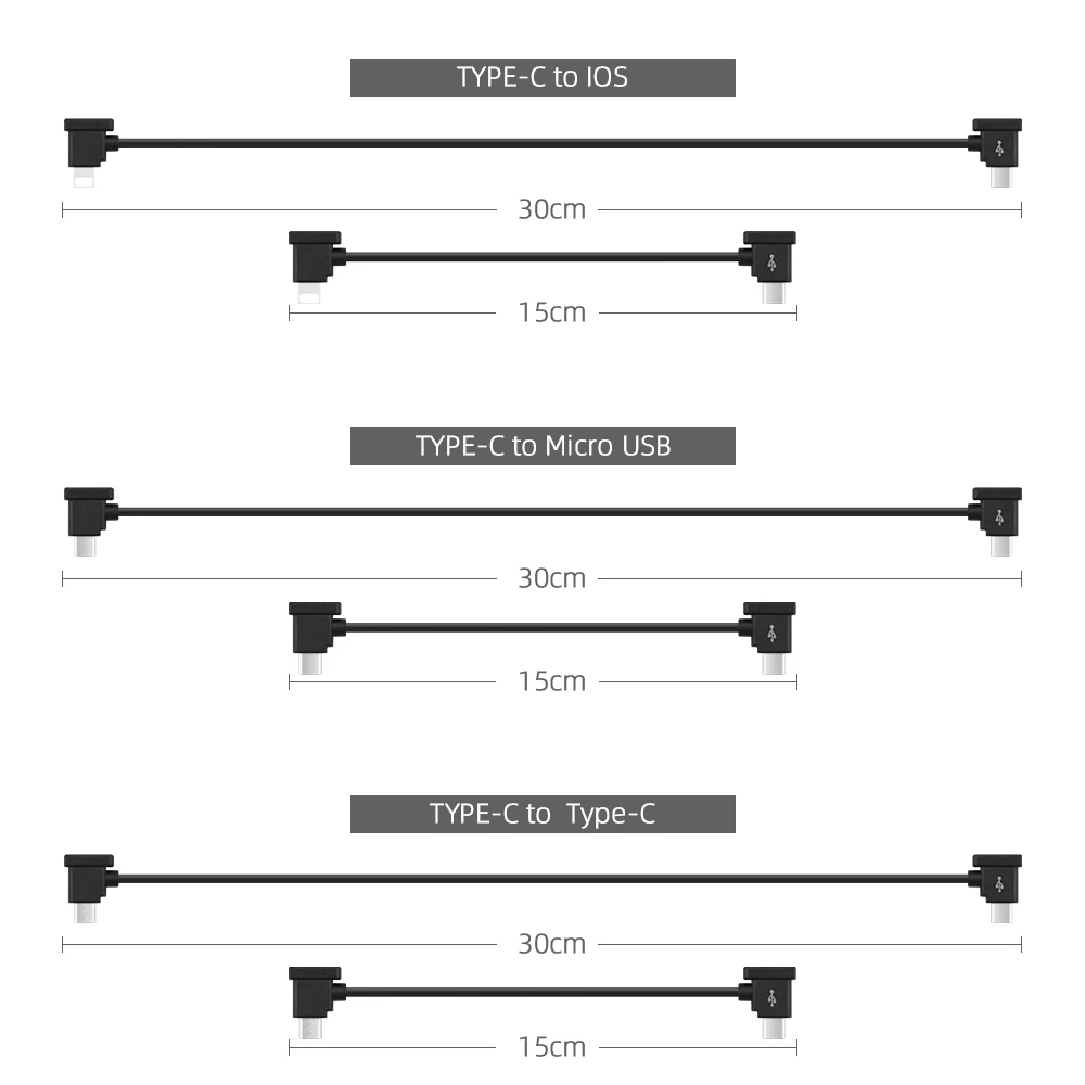 OTG 데이터 케이블, DJI MAVIC 3, Air 3, 2S Mini 2, MINI 3 PRO, IOS C타입 마이크로 USB 어댑터, 와이어 커넥터, 태블릿 폰 액세서리