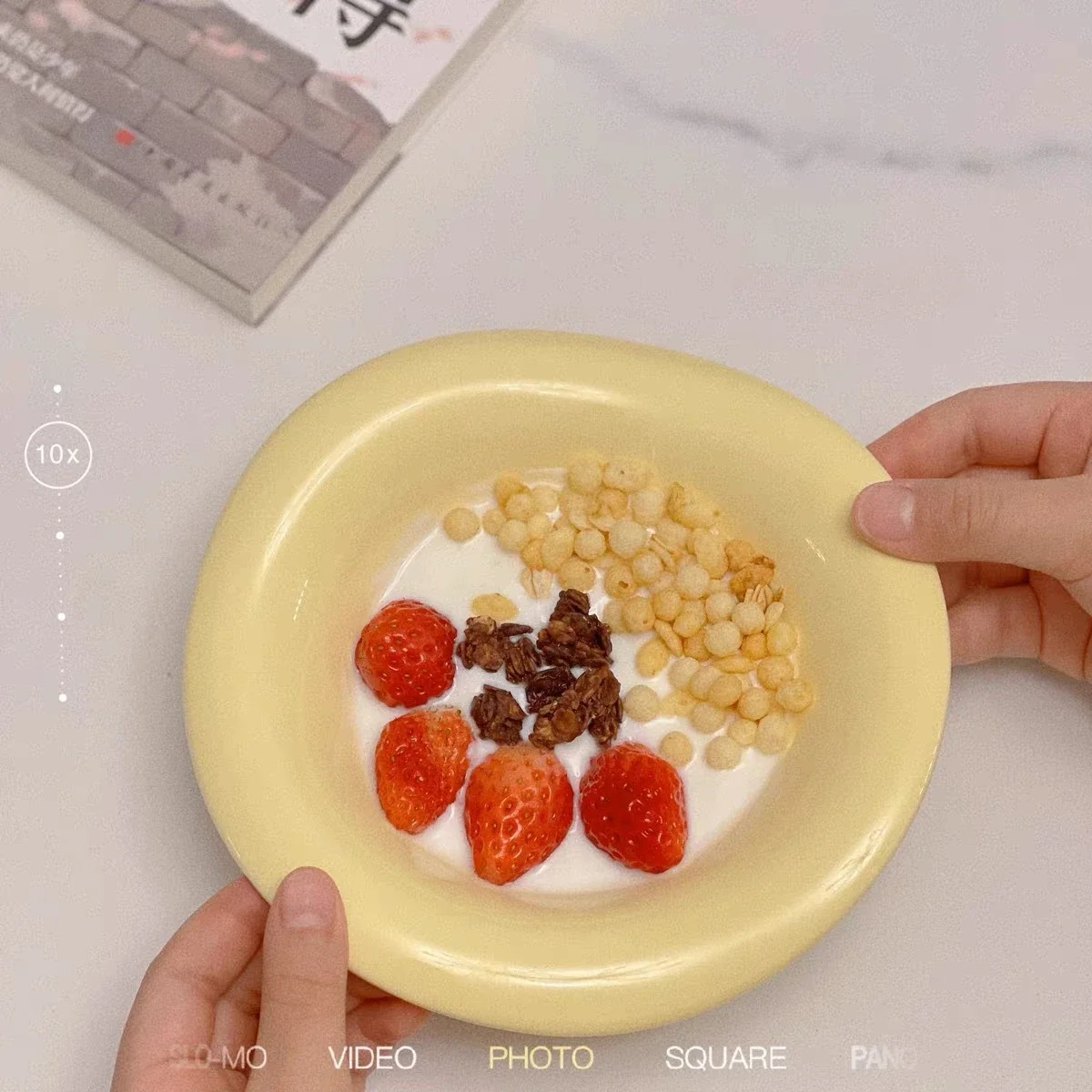 New Ceramic Wave Bowl High Aesthetic Design Yogurt Bowl Home Breakfast Pasta Dessert Oat Fruit Salad Bowl restaurant decoration