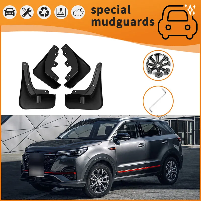 

For 20-24 models of Changan CS55PLUS PLUS II Mudguards Fender Mudflaps Front Rear Flares Splash Guards Cover Car Accessorie