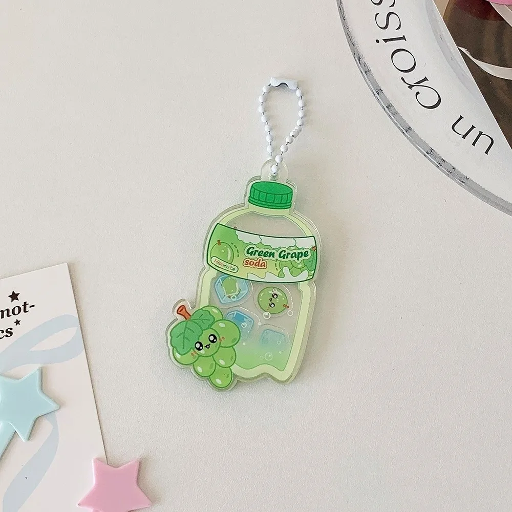 

Милый акриловый брелок в виде пузырьковой бутылки, мультяшный прозрачный рюкзак, очаровательный декоративный орнамент для девочек